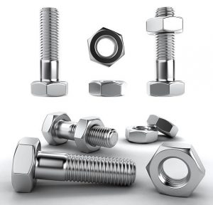 Several chrome bolts