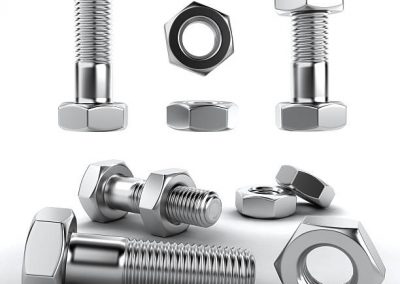 Several chrome bolts